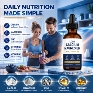 Gotas de Vitaminas con Calcio, Magnesio, Zinc, D3, K2, B6, Boro y Extracto de Musgo Marino, 30 ml, Líquido Oral para Mejorar la Inmunidad, OEM/ODM - Product Image 2