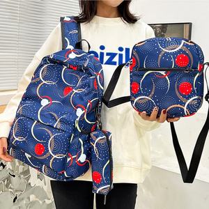 OEM ODM Custom Cartoon Print Students <b>Backpack</b> Large Capacity Waterproof Nylon School Bag for Girls - Product Image 3