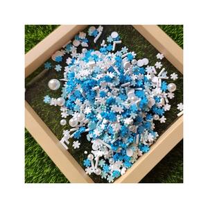 Copo de Nieve Azul Rodajas de arcilla polimérica Globo de nieve Slime Toppings Diyies - Product Image 2