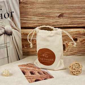 Full Screen Printed <b>White</b> Cotton Dust <b>Bag</b> for Shopping Travel Soild Cotton Fabric Shoe Clothes Packing Pouch - Product Image 2