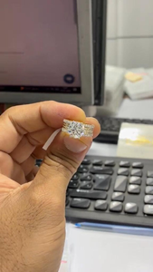 Anillo de Compromiso de Lujo con Halo de 5.00CT, Diamante Cultivado en Laboratorio, Corte Brillante, Oro Blanco, Anillo de Promesa Nupcial, Certificado IGI, Aniversario - Product Image 6