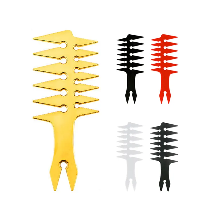 Heiße Retro Frisur Herren Styling Wide Tooth Comb Galvani sieren Multifunktions Haaröl Styling Comb