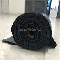 Bâche en polyéthylène 6 MIL, 10 pi x 100 pi, noire, pour construction, en PE translucide, surface douce et lisse