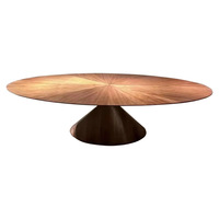 Table à manger nordique moderne en bois massif ovale assemblée écologique 6 places pour Villa Restaurant hôtel salle de conférence