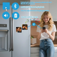 Cadeau Dropshipping HQ, Cadre Photo Magnétique pour Frigo à Musique Bluetooth, Personnalisable, Capable de Jouer de la Musique, Idéal Cadeau d'Anniversaire pour Couples