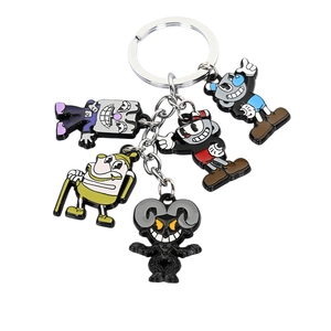 Llavero de Metal Esmaltado con Figura de Dibujos Animados de <span class=keywords><strong>Cuphead</strong></span>, Joyería para Estudiantes, Regalos, Accesorio para Bolsos - Product Image 2