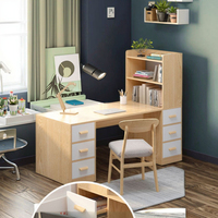 AILICHEN Bibliothèque moderne intégrée pour bureau d'ordinateur Bureau d'étude en bois pour la maison, la chambre à coucher ou l'étudiant pour écrire en coin dans la salle d'étude
