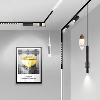 Rail magnétique PNY pour éclairage LED blanc/noir 48V R90, mini-système ultra-plat à aspiration, éclairage sur rail magnétique encastré ou en saillie