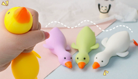 Offre Spéciale QF Doux Animal Squeeze Jouet Jouets Sensoriels Squishy Jouet Kawaii Farine TPR Plastique Fidget Vent Jaune Canard