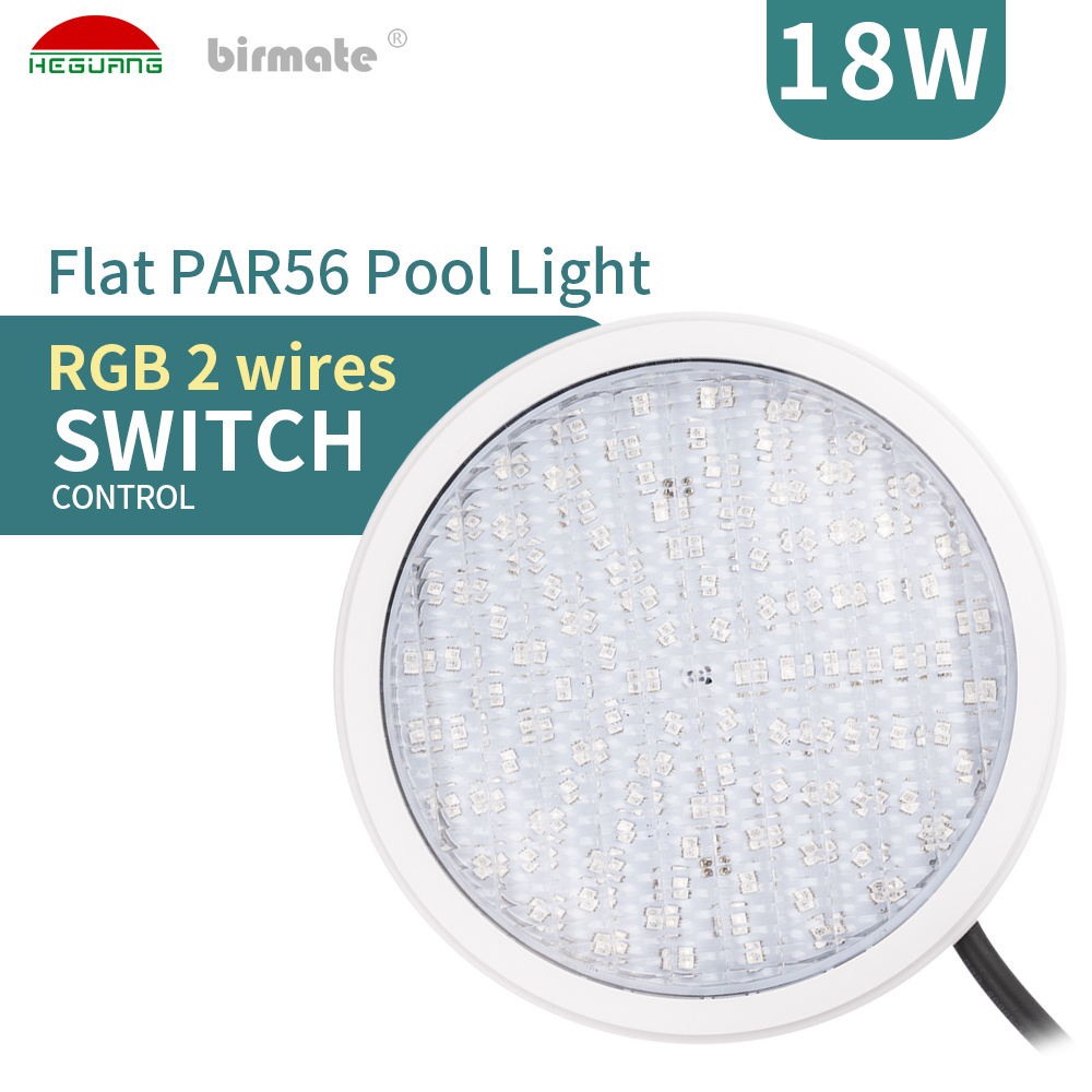 18W RGB Switch Control Par56 IP68 Underwater Led Swimming Pool Light