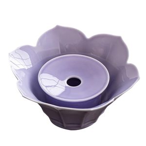 Plato de cerámica para frutas con forma de flor, de porcelana de color sólido, para servir té y exhibir. - Product Image 5