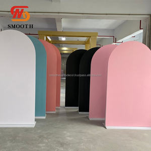SMOOTH Luxury Customized Wedding Event Stage <b>Decoration</b> Black PVC Arch <b>Set</b> With Ripples Arch Stand For <b>Party</b> - Product Image 6