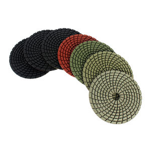 10 ס\"מ 4 אינץ' רפידות ליטוש יהלום רטובות גריט 50 תואמות למטחנת זווית עמידות לליטוש רצפות גרניט בטון שיש - Product Image 2