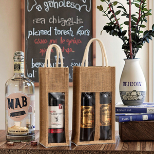 Stronger <strong>Jute</strong> <strong>Tote</strong> <strong>Bag</strong> Gift Packaging Handle Customized Size Logo Reusable <strong>Jute</strong> Wine Packaging <strong>Bag</strong> - Product Image 5