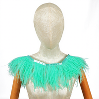 Teint menthe couture tissu ruban ruban frange autruche plume garniture pour artisanat vêtements robe Costume accessoires fête mariage décor