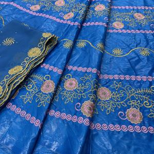 Neue Hochwertige Bazin Rich Jacquard Gewebte Stoffe 5+2 Yards Feitex Bazin Rich Großformatige Bestickte Vorhänge Kleider für Mädchen - Product Image 3