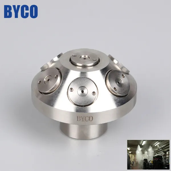 BYCO Low Pressure 6 head micro fogging water mist fire fighting jet spray nozzle