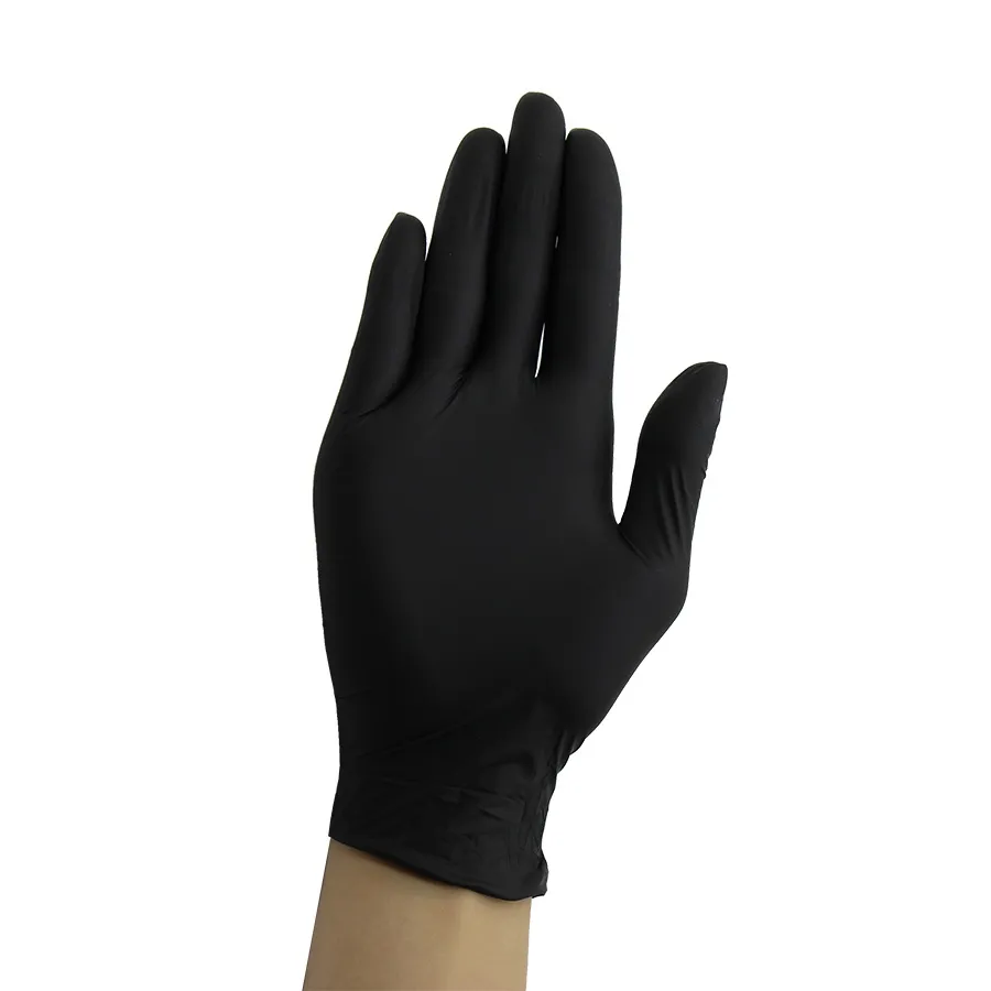 Akıllı siyah tek kullanımlık nitril ev kauçuk çalışma mutfak markalı 4.0g ağırlık eldiven