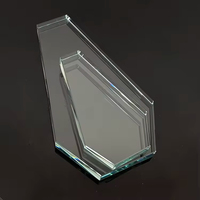 Trophée en verre optique transparent personnalisé avec logo imprimé UV pour récompenses honorifiques