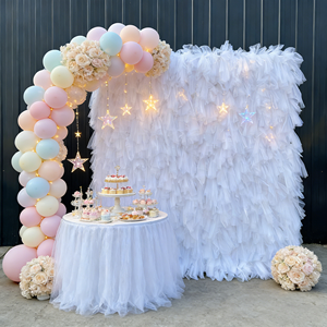 Decoración Creativa para Fondo de Escenario, Accesorios Decorativos, Velo de Gasa de Seda Colgante para Eventos de Boda - Product Image 3