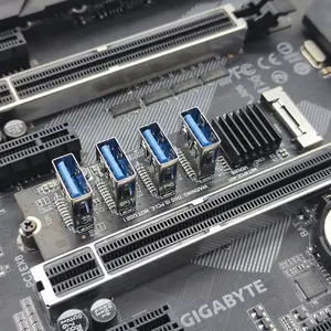 4 포트 USB 3.0 (PCI-E 1X 신호) M.2 NGFF 키 B + M 인터페이스 확장 라이저 카드 그래픽 카드 GPU 라이저
