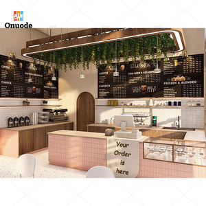 Mostrador de Café de Madera de Lujo Hecho a Medida |   Vitrina de Barra Artesanal para Interiores de Cafeterías y Restaurantes, Decoración para Cafeterías - Product Image 4