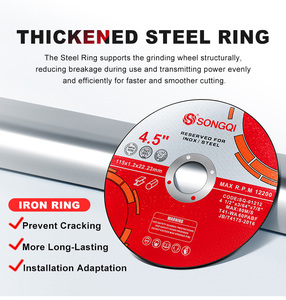 Songqi <span class=keywords><strong>4</strong></span>.5 inch cắt kim loại bánh xe <span class=keywords><strong>4</strong></span>-1/2 "x 3/64" x 7/8 "Máy mài góc đĩa cho thép & thép không gỉ - Product Image 4