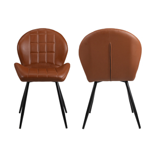 Sillas de comedor de lujo modernas de PU de estilo nórdico, muebles de hogar y restaurante de cuero sintético para apartamentos y villas - Product Image 1