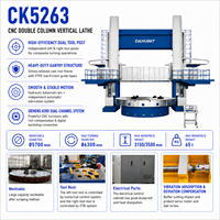 CK5263 Tour vertical CNC à double colonne pour le métal