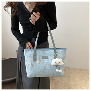 Sacs à bandoulière en toile <span class=keywords><strong>pour</strong></span> femmes en gros – Sacs fourre-tout mignons aux couleurs arc-en-ciel <span class=keywords><strong>pour</strong></span> le <span class=keywords><strong>travail</strong></span>, les trajets quotidiens et les cours universitaires - Product Image 4