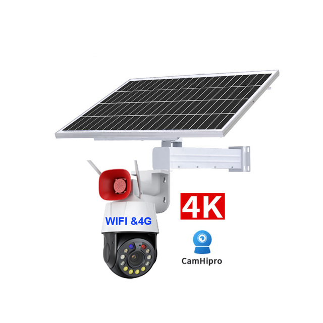 2 Way Audio IP Camera 8MP 4K AI Auto Tracking 20X Zoom Outdoor Wireless WIFI  CCTV Surveillance Camhi Solar Ptz Camera