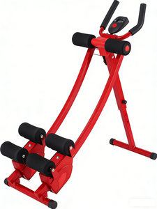 복근 운동 기구 홈짐 코어 근력 트레이닝 장비 복근 크런치 코스터 4단계 강도 디지털 디스플레이 접이식 코어 트레이너 - Product Image 5