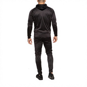 Best Quality <b>Men</b> Short Sleeve Hoodie and Track Suit Set Customized Plain Tracksuits Customizable Running Jogging Trouser Hoodies - Product Image 3