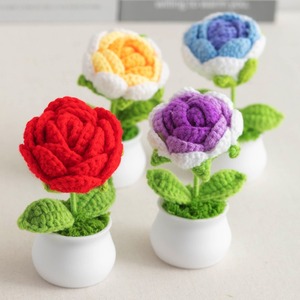 Plantas en Maceta Personalizadas para el Día del Maestro, Flores de Simulación Tejidas, Decoración Terminada, Regalos para Amigos, Plantas en Maceta, Flores - Product Image 1