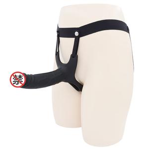 Consolador de arnés con correa realista hueca de silicona para parejas, lesbianas, gays, con condón especial para artículos masculinos con cinturón - Product Image 5