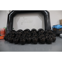 Boule miroir gonflable noire en gros, boules brillantes gonflables, sphère gonflable miroir à vendre