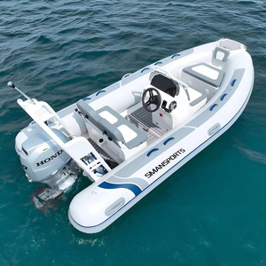 14ft 420cm coque en aluminium RIB Bateau de sauvetage PVC hypalon gonflable Bateau à rames rigide - Product Image 3