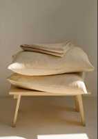 Parure de lit unie 100 % coton style européen 300 fils/pouce² tissage doux avec 2 taies d'oreiller anti-bactériennes pour la maison, l'hôtel et les mariages