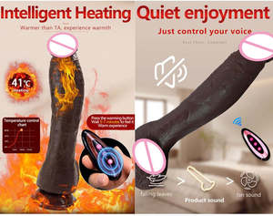 Jouet pour adultes en silicone liquide bleu, doux, imperméable IPX7, écologique, portable, fonction de chauffage, gode pour point G féminin - Product Image 2