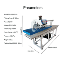 Presse à chaud hydraulique double plateau pour impression sur jeans et pantalons, machine de presse à chaud double station 40x120cm avec fonction Démarrer/Arrêter