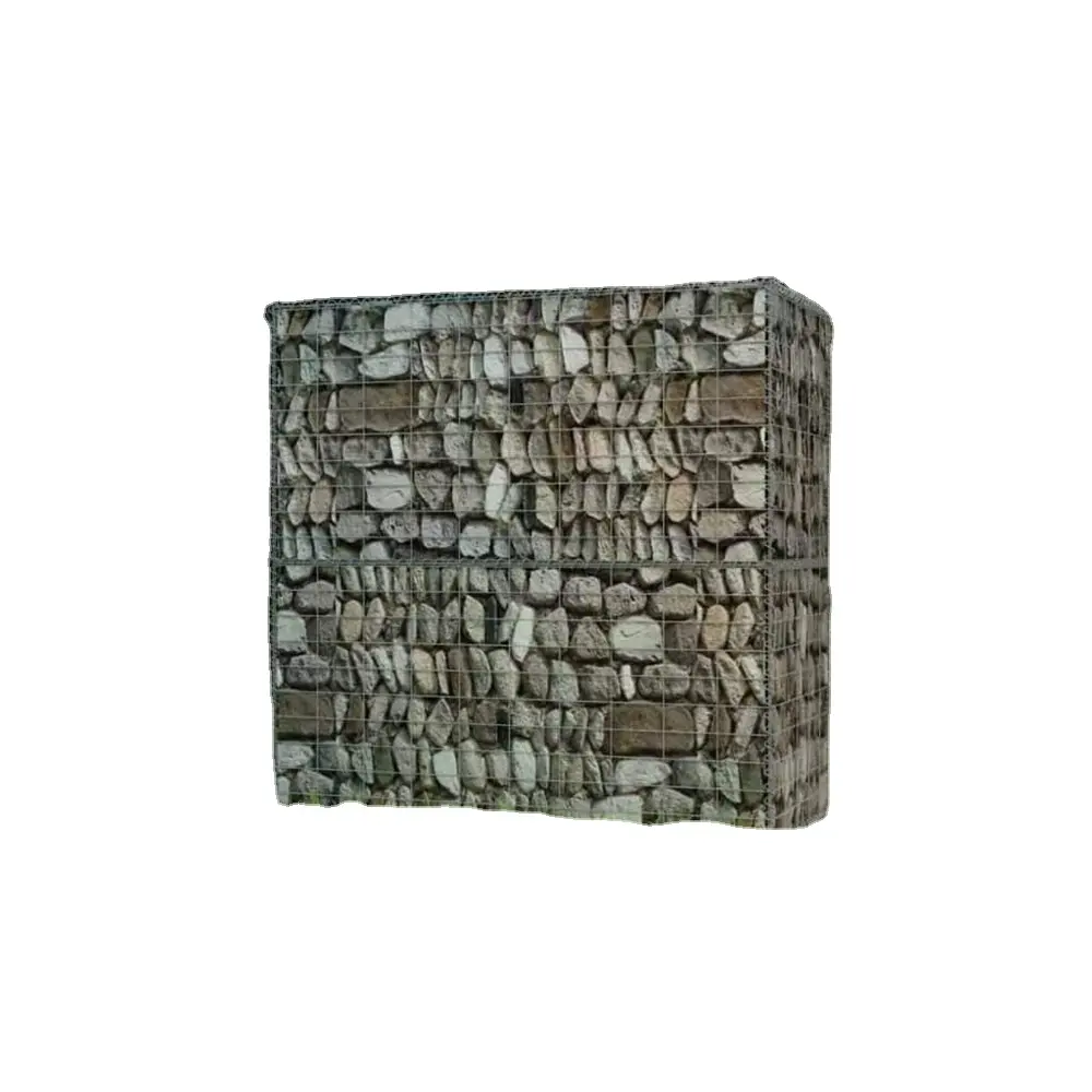 Boîte de gabions en fil de fer soudé de 4mm 5mm 6mm avec fil à ressort Paysage Cage en pierre Gabion Panier Clôture