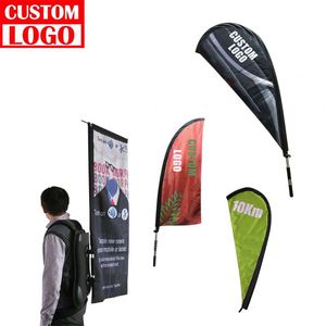 Accept Custom Design Various Sizes Optional Printing Colorfast Mobile Team Sports Meeting Cheer Backpack Flag - Product Image 1