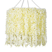 Arche de plafond en métal moderne 1m/1.5m/1.8m, motif fleur Angela, blanc, pour glycine suspendue, toile de fond de mariage et scène - Boutique officielle