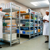 Étagère de cuisine en métal à 4 niveaux, portable, non pliable, résistante à la chaleur, organisateur de rangement pour contenants alimentaires