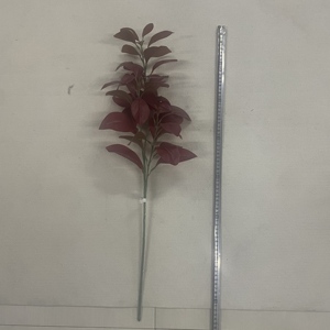 <span class=keywords><strong>Livraison</strong></span> rapide pour la décoration paysagère de cour, feuillage artificiel en latex, branches de banian à 3 fourches, plante à tige unique - Product Image 4