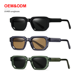 Gafas de Sol de Moda de Alta Calidad con Lentes Marrones Anaranjados UV400 para Mujer, Gafas de Sol Cuadradas Únicas Más Populares, Personalizadas de PC - Product Image 1