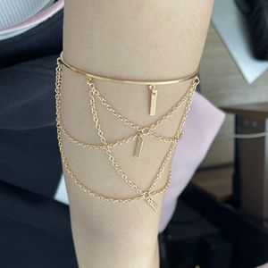 Cadena de Brazo Geométrica de Aleación de Zinc Ajustable, Joyería Corporal para Mujer, Uso Diario - Product Image 4