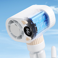 Ventilateur portable flexible pour voiture, extérieur et maison, avec support de téléphone trépied, à refroidissement par glace, sans pales, à moteur sans balais, type pieuvre pour poussette