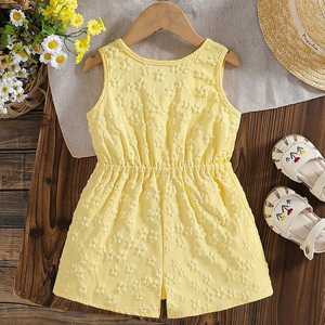 <span class=keywords><strong>Ropa</strong></span> Infantil al por Mayor, Bonito Mono de Tirantes con Estampado Floral y Lazo para Bebés Niñas, <span class=keywords><strong>Conjunto</strong></span> de <span class=keywords><strong>Ropa</strong></span> para Recién Nacidos - Product Image 2