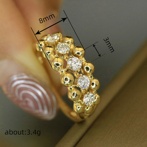 Anello con Zircone Rotondo per Donne, Elegante Gioiello da Dito alla Moda - Product Image 4